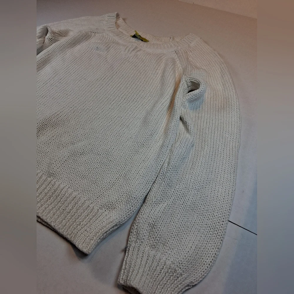 Banana Republic Milly Collection Open Knit Sweater XS White Cotton Classic - Picture 2 of 10